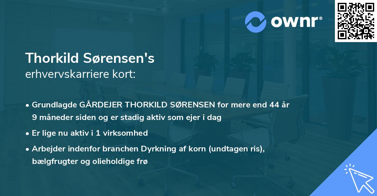 Thorkild Sørensen's erhvervskarriere kort