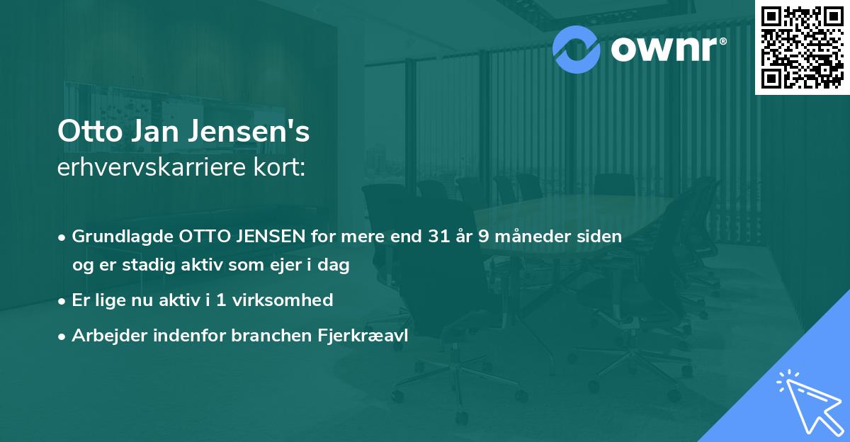Otto Jan Jensen's erhvervskarriere kort