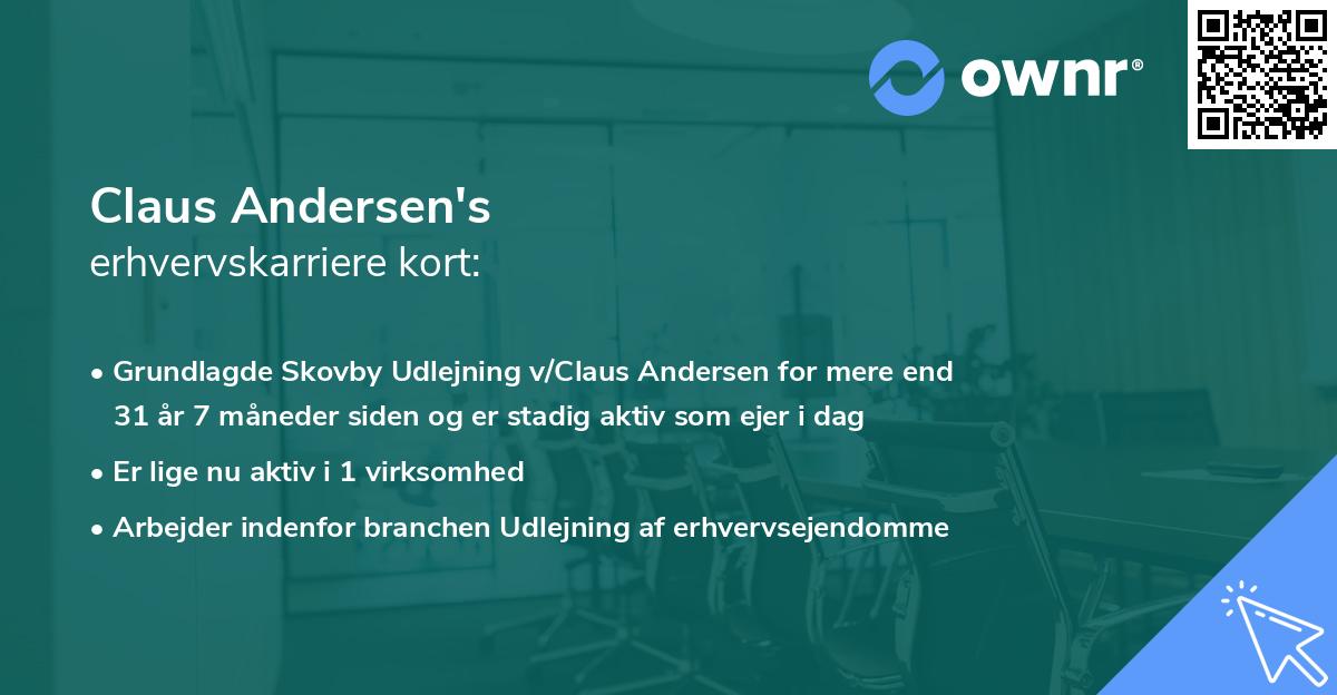 Claus Andersen's erhvervskarriere kort