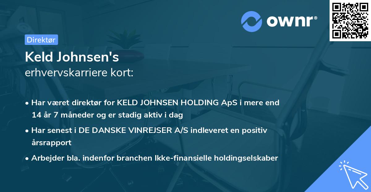 Keld Johnsen's erhvervskarriere kort
