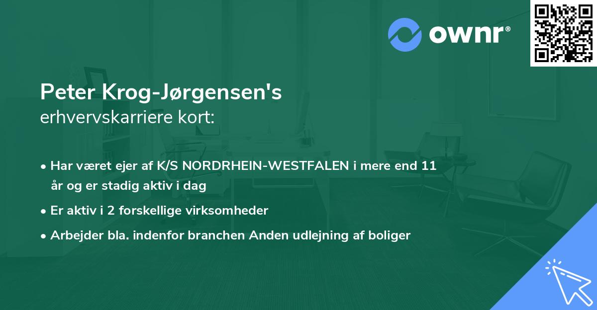 Peter Krog-Jørgensen's erhvervskarriere kort