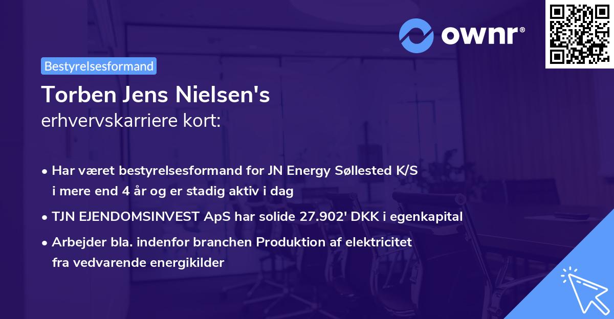 Torben Jens Nielsen's erhvervskarriere kort