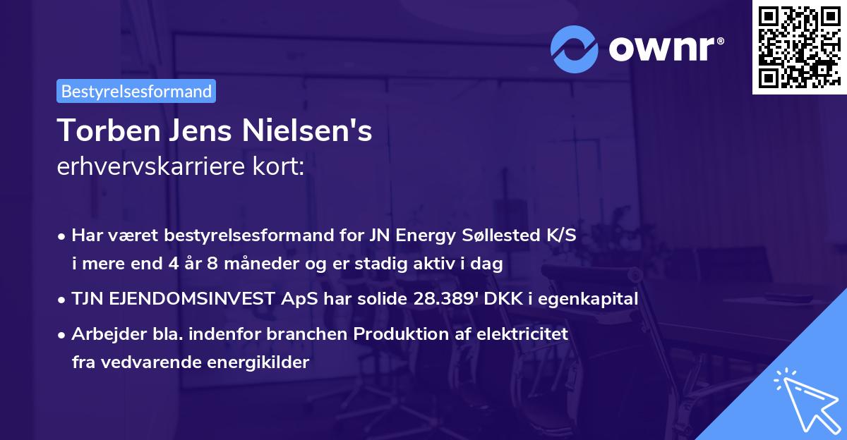 Torben Jens Nielsen's erhvervskarriere kort
