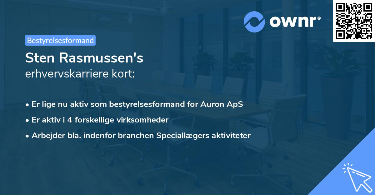 Sten Rasmussen's erhvervskarriere kort