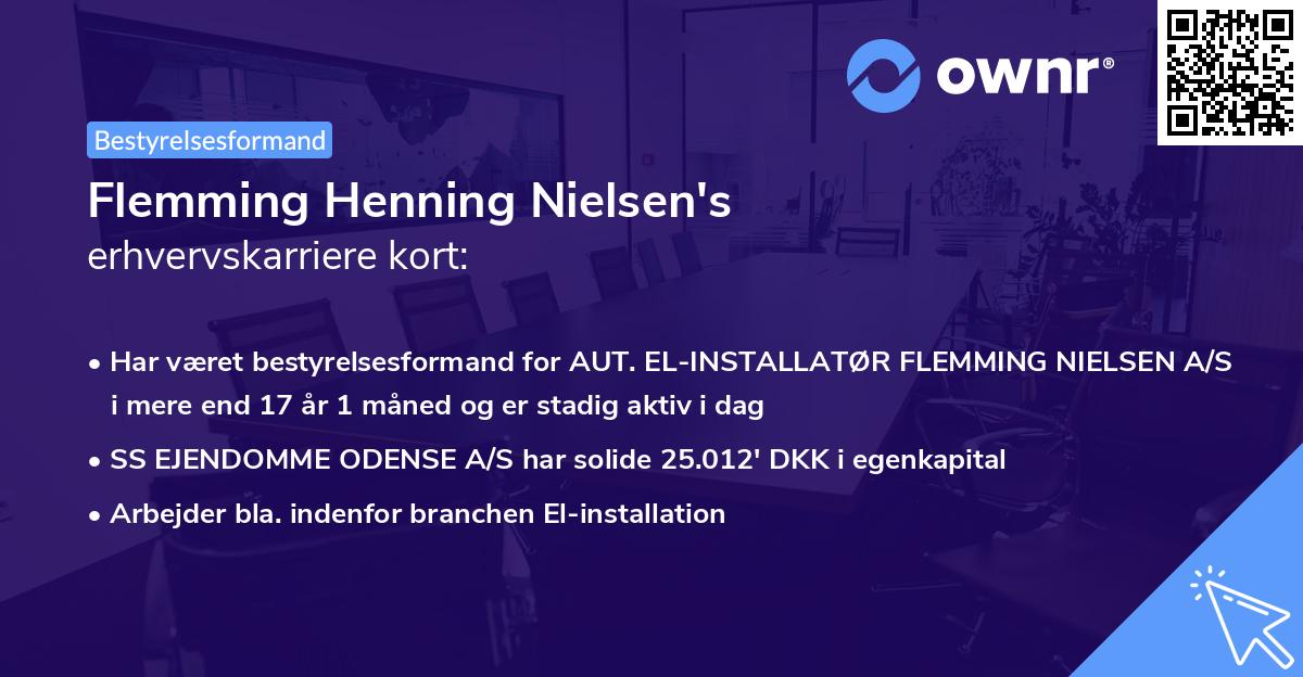 Flemming Henning Nielsen's erhvervskarriere kort