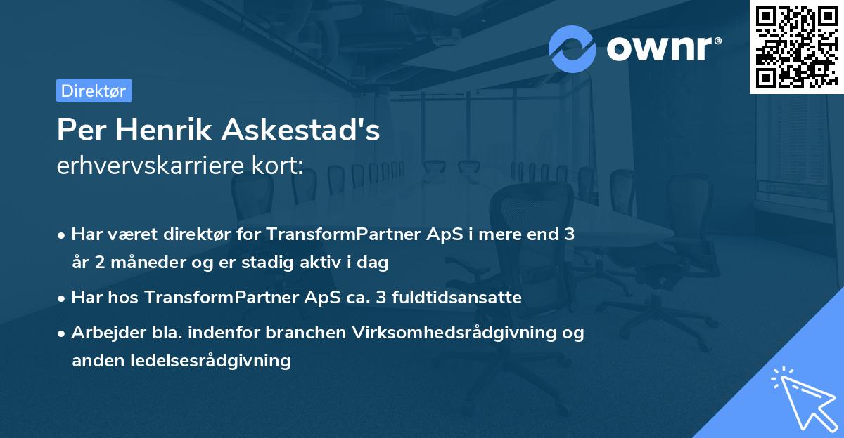 Per Henrik Askestad's erhvervskarriere kort