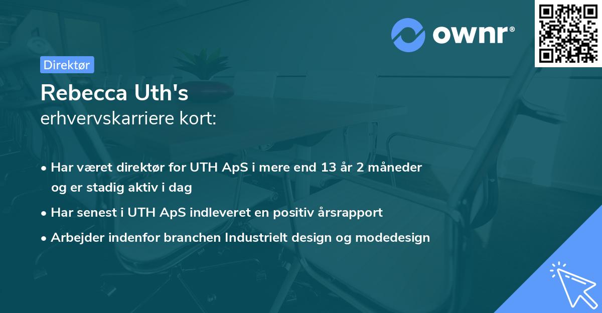 Rebecca Uth's erhvervskarriere kort