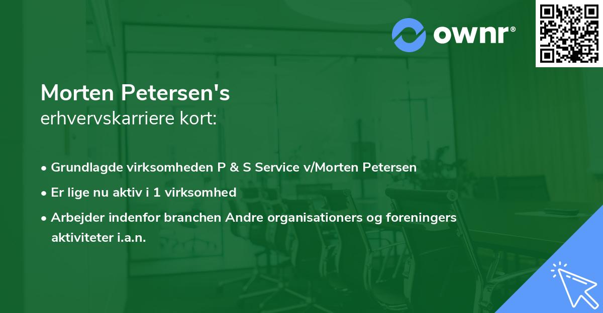 Morten Petersen's erhvervskarriere kort