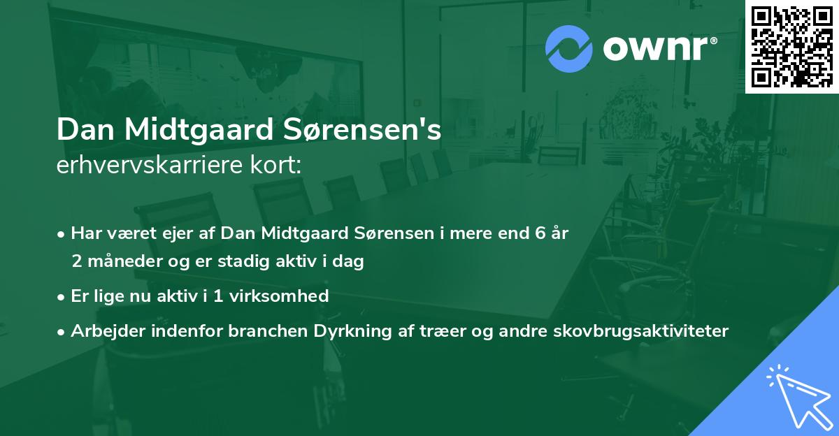 Dan Midtgaard Sørensen's erhvervskarriere kort
