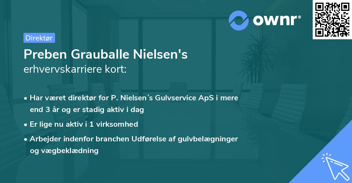 Preben Grauballe Nielsen's erhvervskarriere kort