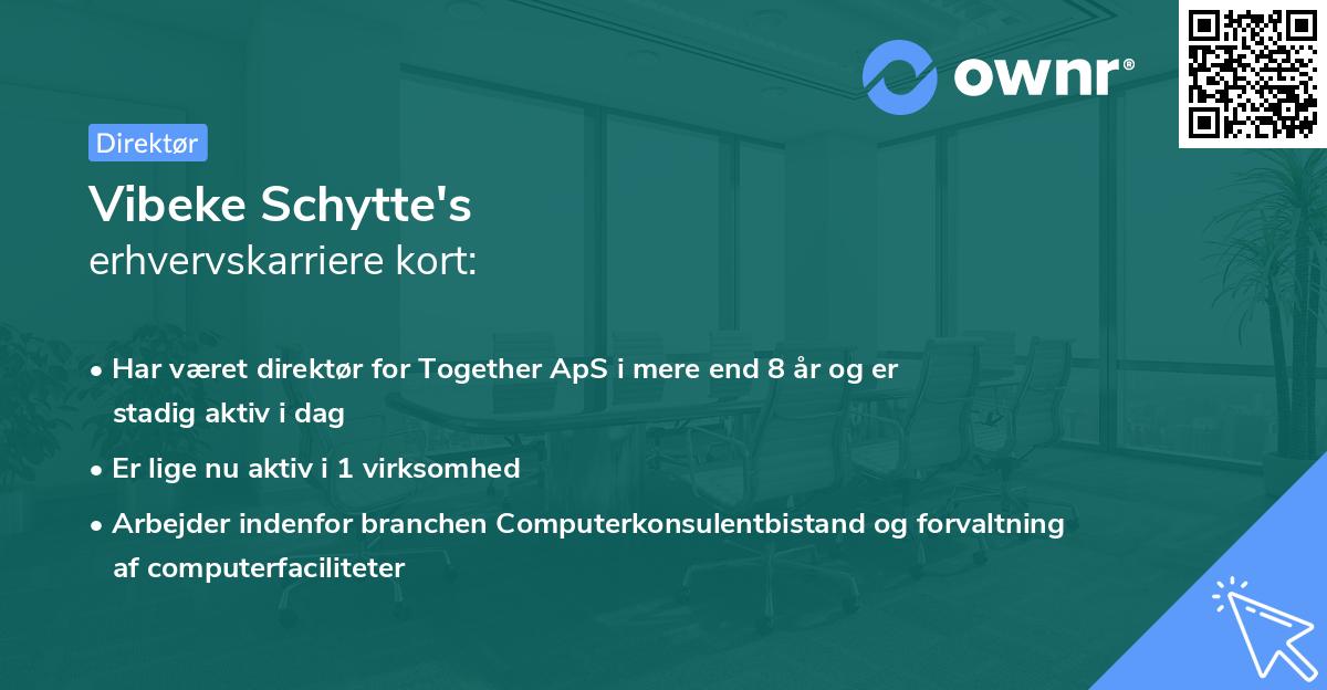 Vibeke Schytte's erhvervskarriere kort