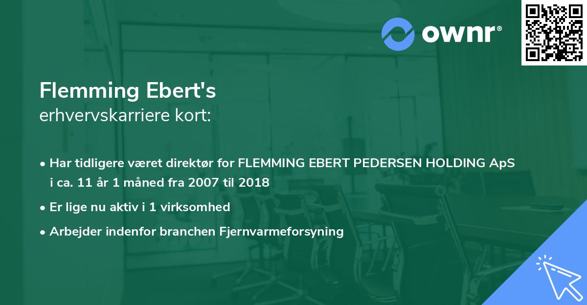Flemming Ebert's erhvervskarriere kort