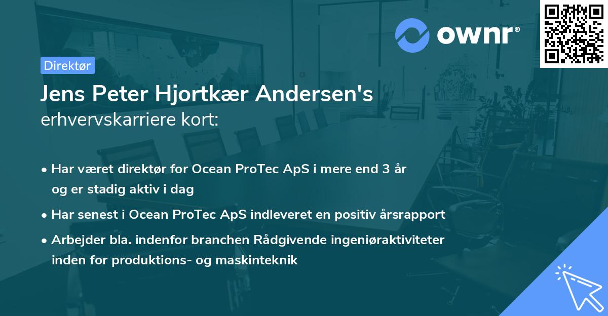 Jens Peter Hjortkær Andersen's erhvervskarriere kort