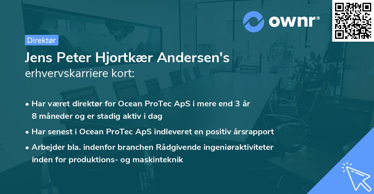 Jens Peter Hjortkær Andersen's erhvervskarriere kort