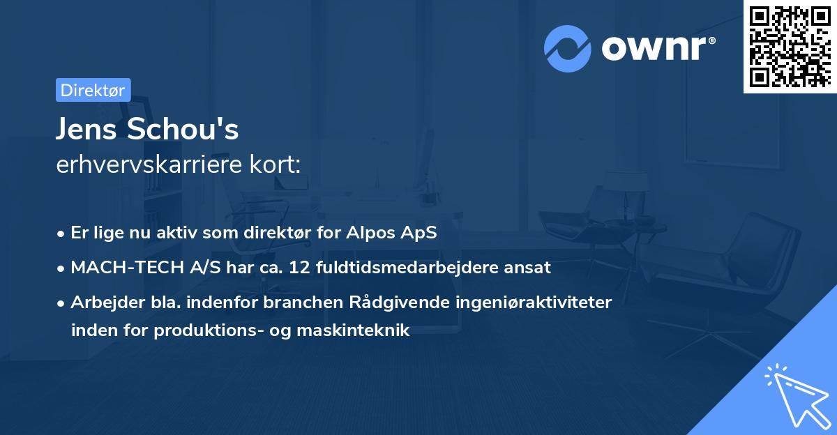 Jens Schou's erhvervskarriere kort
