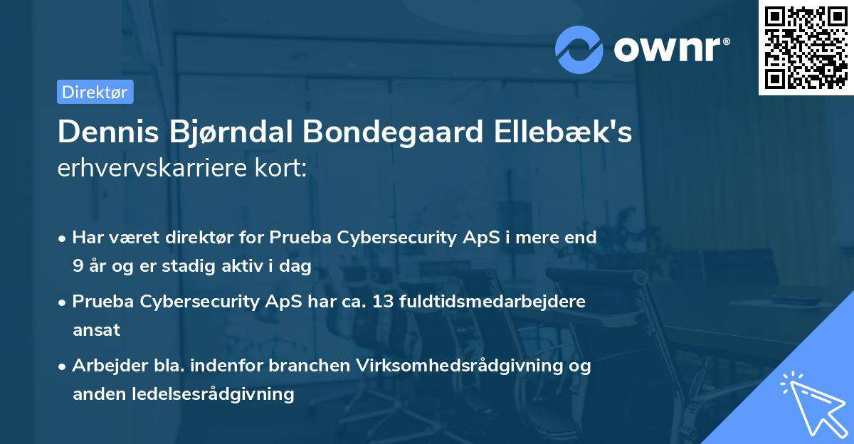 Dennis Bjørndal Bondegaard Ellebæk's erhvervskarriere kort