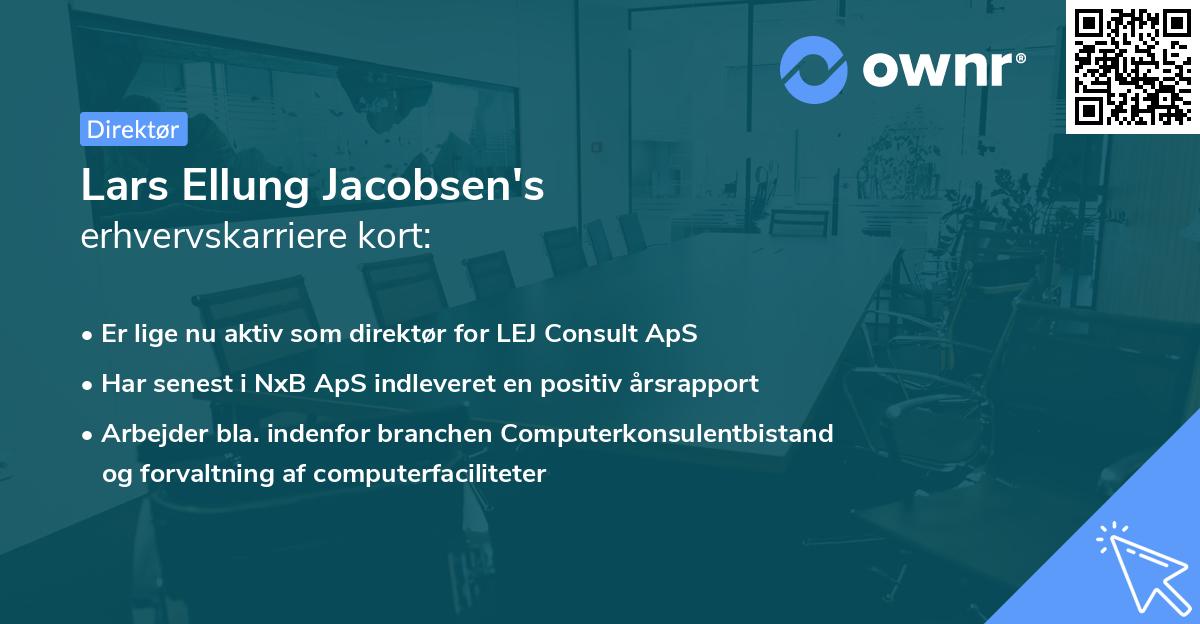 Lars Ellung Jacobsen's erhvervskarriere kort