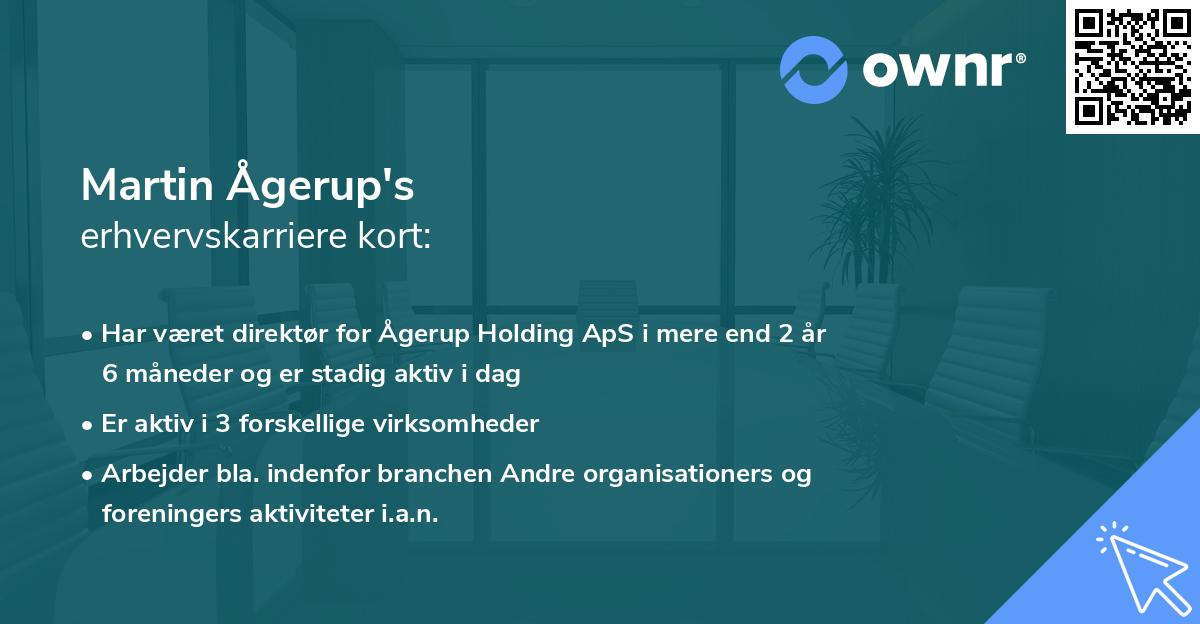 Martin Ågerup's erhvervskarriere kort
