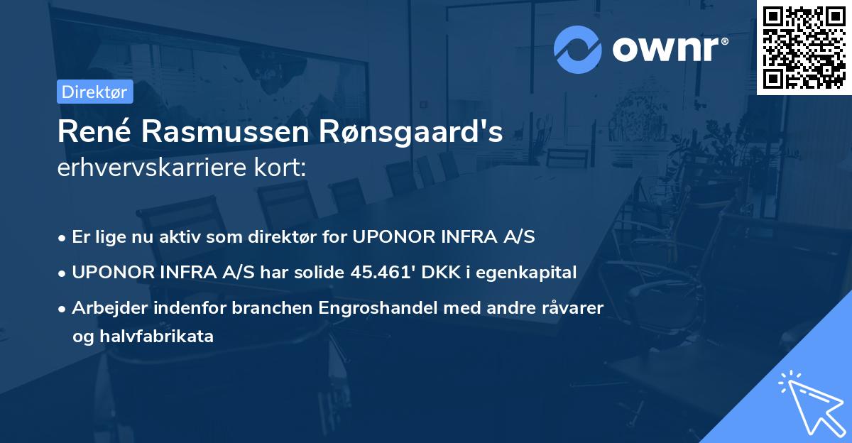 René Rasmussen Rønsgaard's erhvervskarriere kort