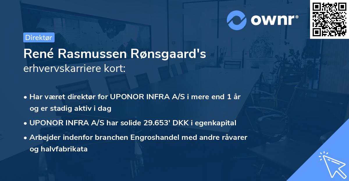 René Rasmussen Rønsgaard's erhvervskarriere kort
