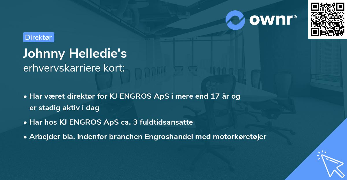 Johnny Helledie's erhvervskarriere kort