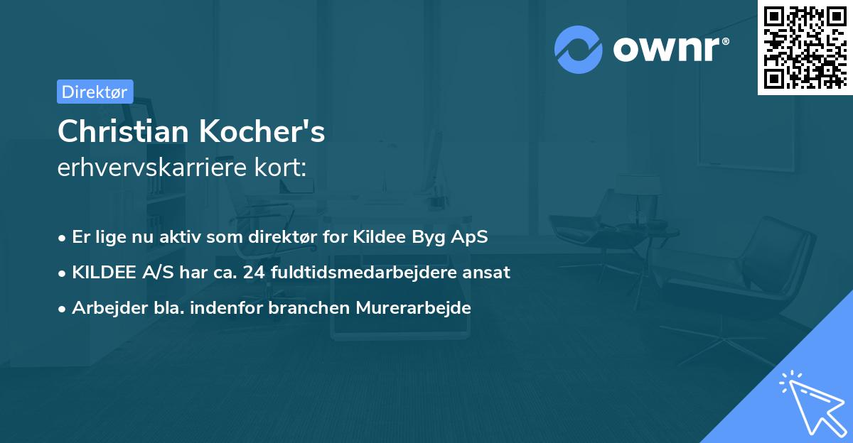 Christian Kocher's erhvervskarriere kort
