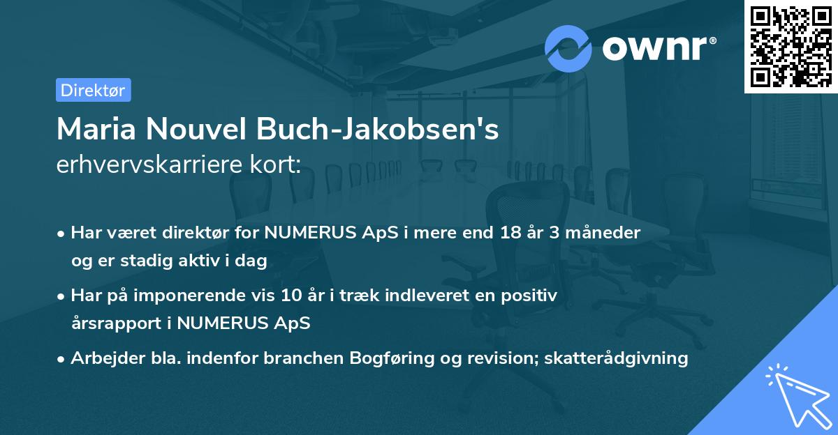 Maria Nouvel Buch-Jakobsen's erhvervskarriere kort