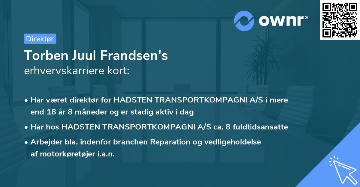 Torben Juul Frandsen's erhvervskarriere kort