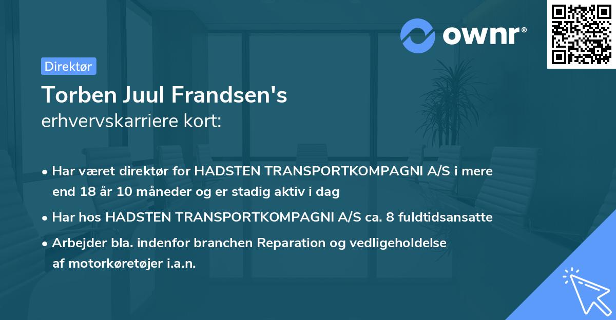 Torben Juul Frandsen's erhvervskarriere kort