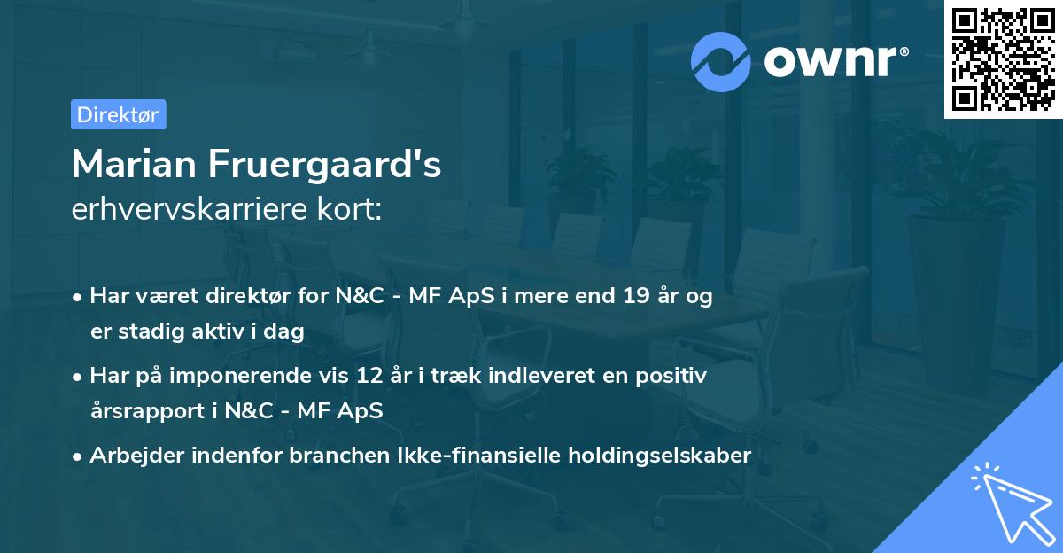 Marian Fruergaard's erhvervskarriere kort