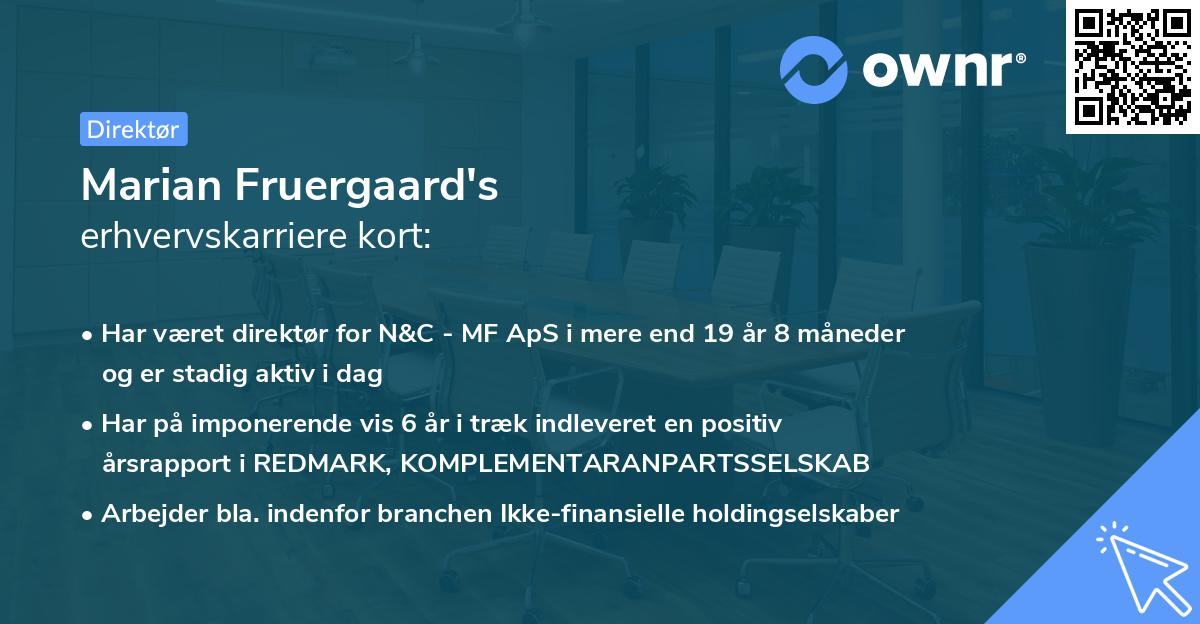 Marian Fruergaard's erhvervskarriere kort