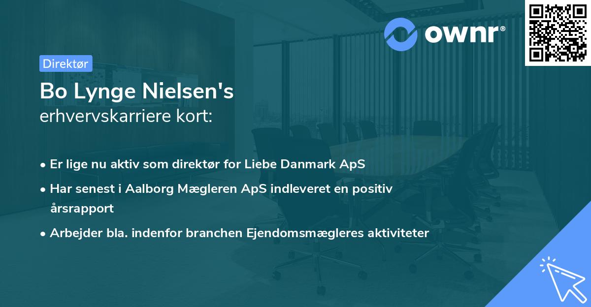 Bo Lynge Nielsen's erhvervskarriere kort