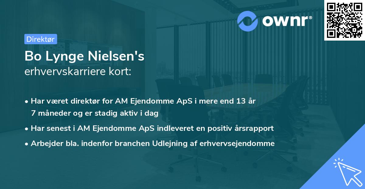 Bo Lynge Nielsen's erhvervskarriere kort