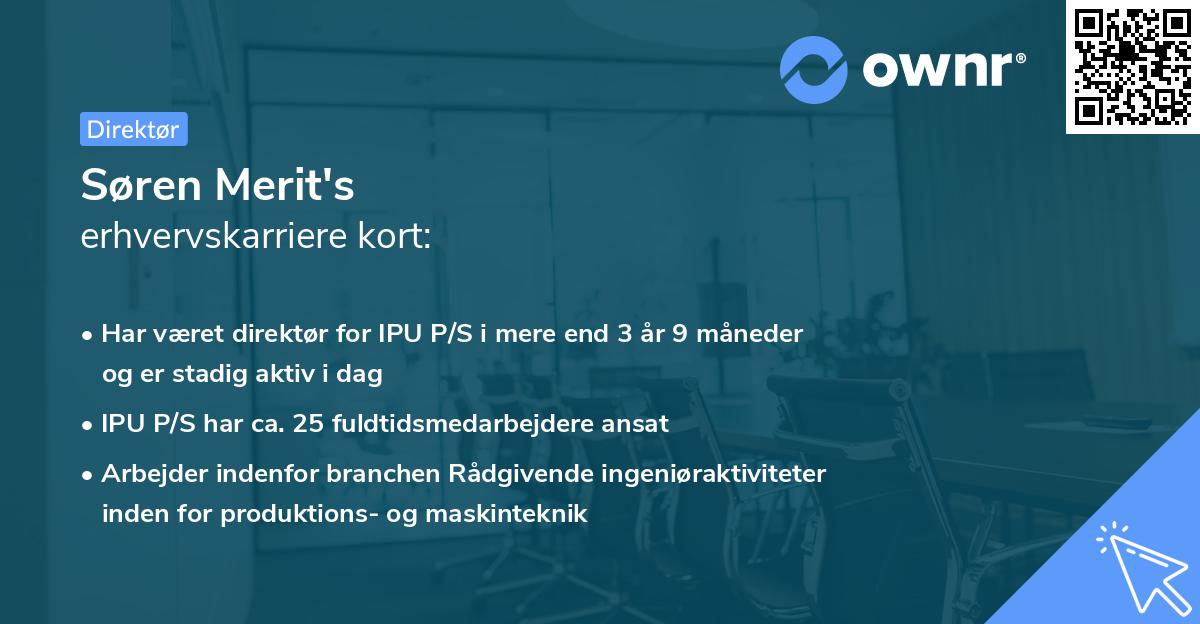 Søren Merit's erhvervskarriere kort