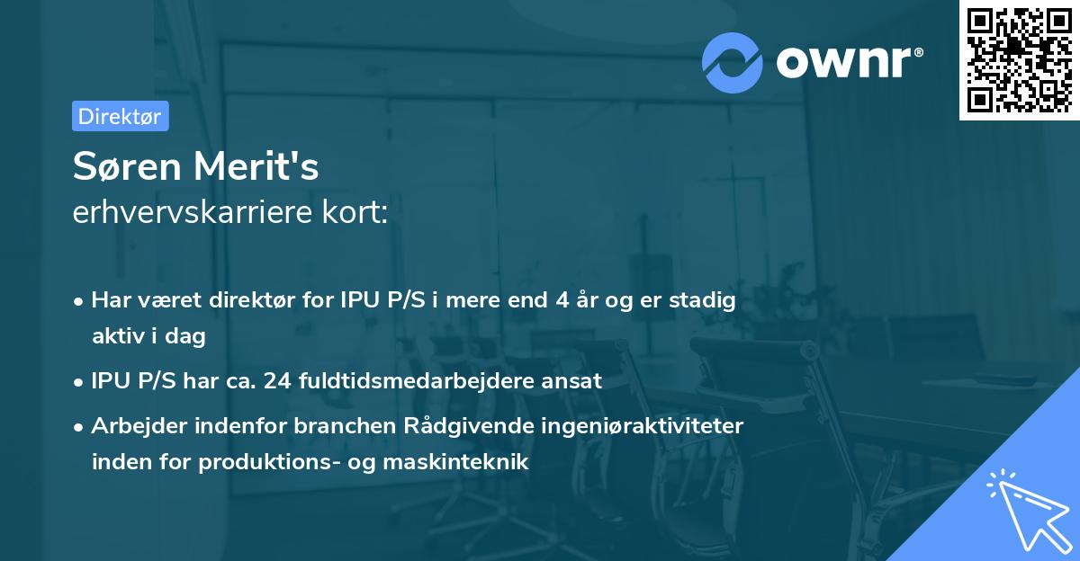 Søren Merit's erhvervskarriere kort