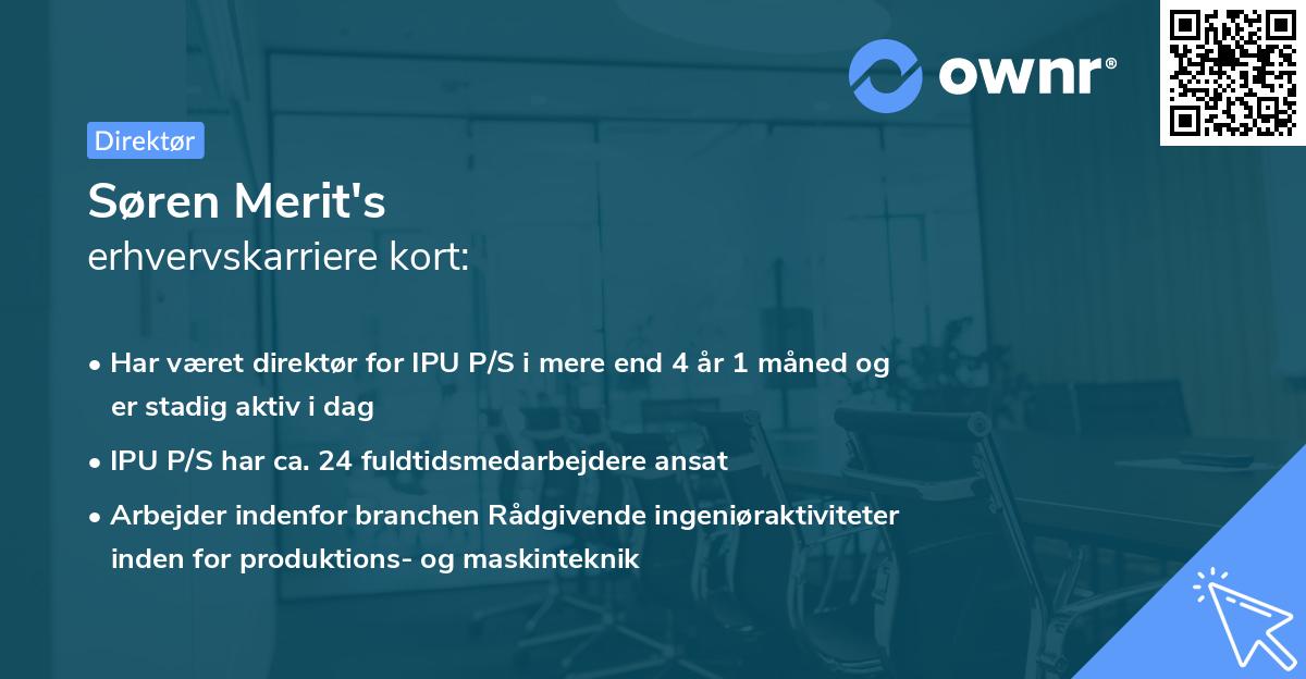 Søren Merit's erhvervskarriere kort