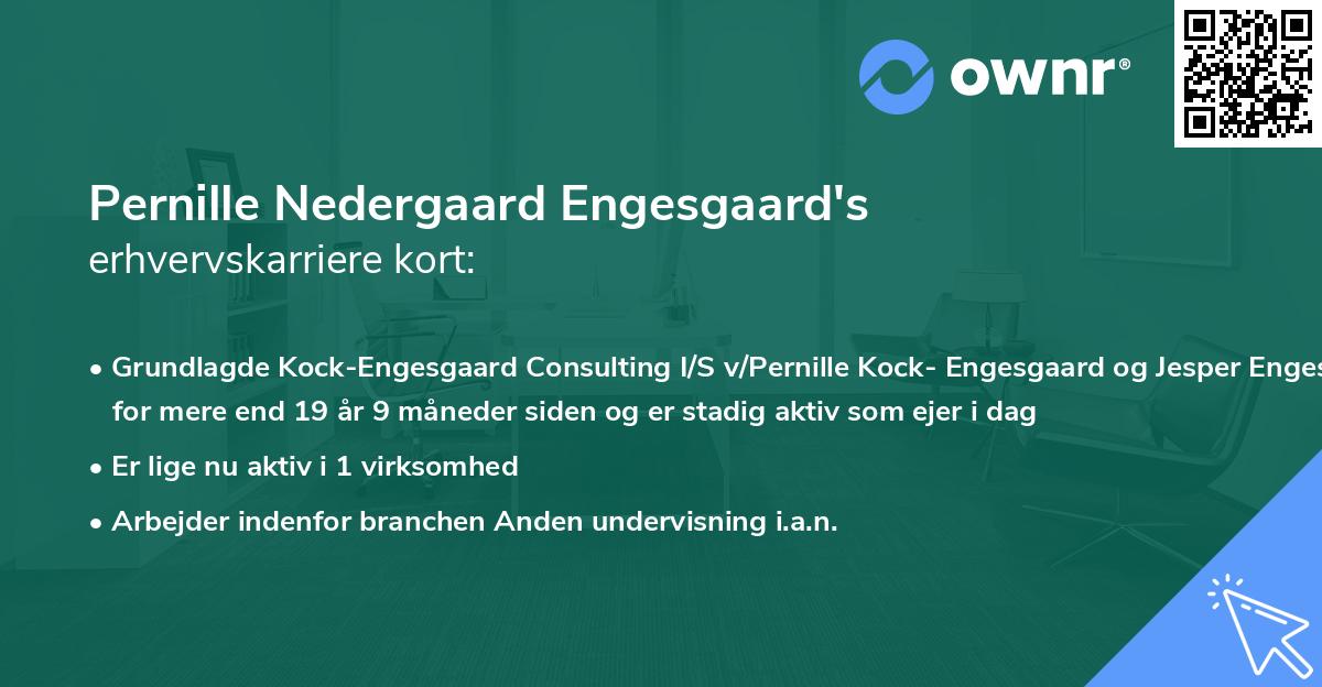 Pernille Nedergaard Engesgaard's erhvervskarriere kort