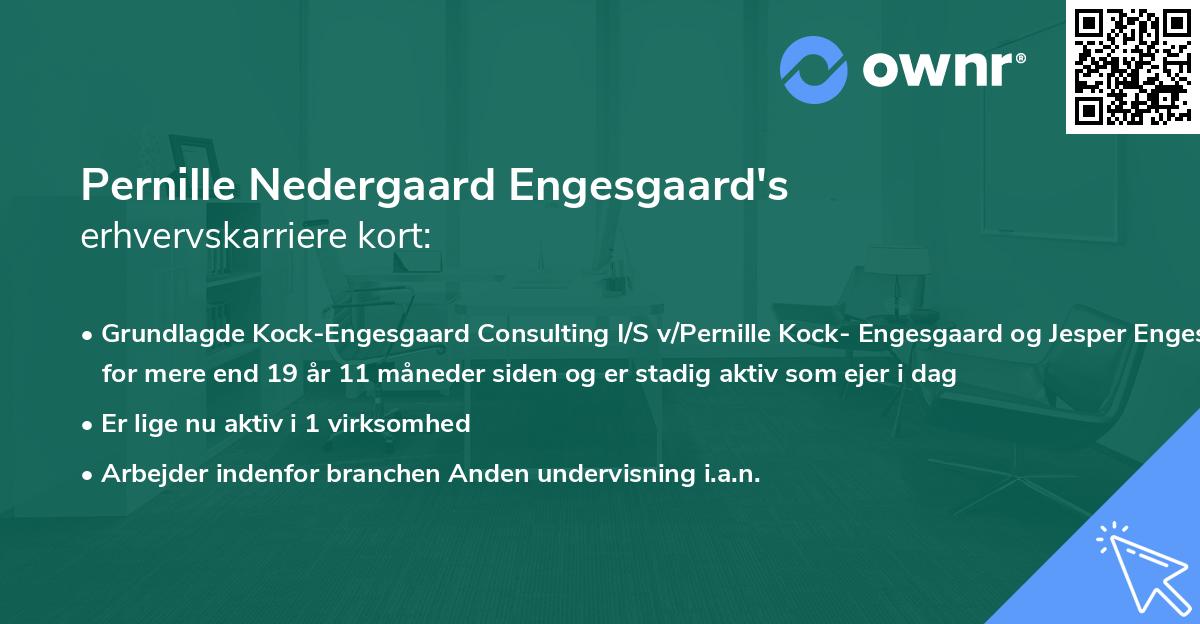 Pernille Nedergaard Engesgaard's erhvervskarriere kort