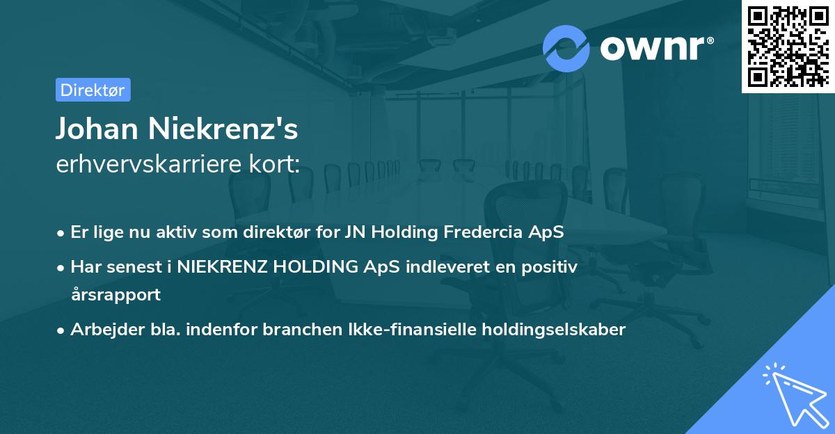 Johan Niekrenz's erhvervskarriere kort