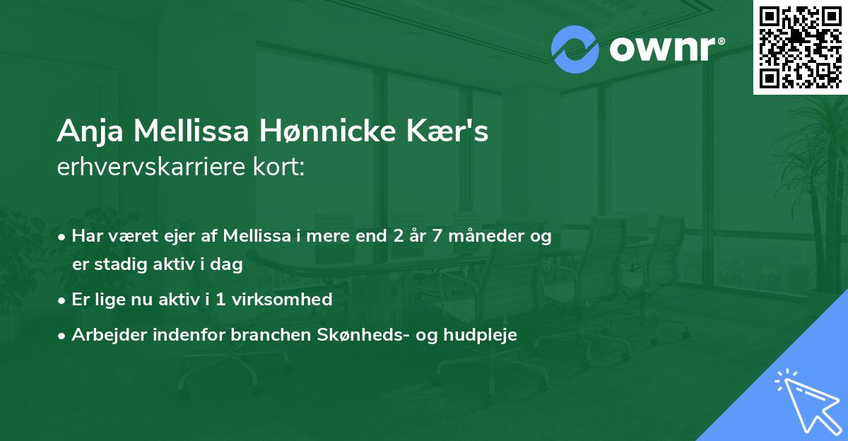 Anja Mellissa Hønnicke Kær's erhvervskarriere kort