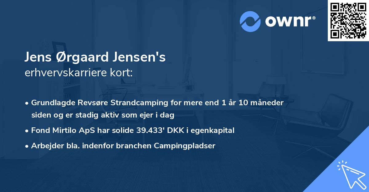 Jens Ørgaard Jensen's erhvervskarriere kort