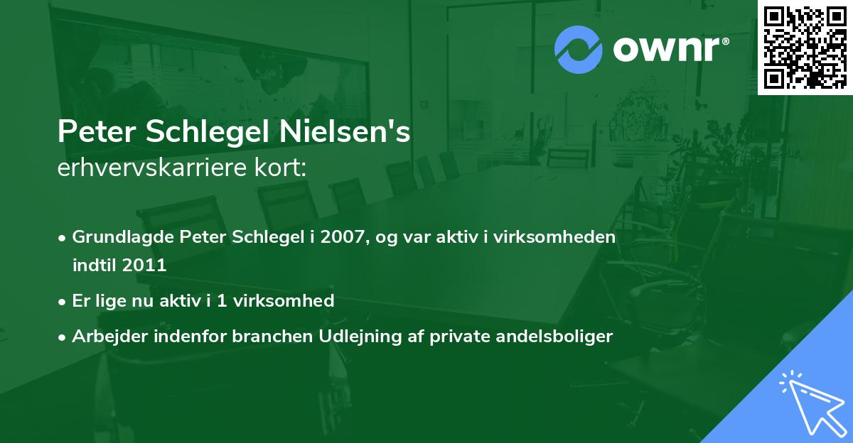 Peter Schlegel Nielsen's erhvervskarriere kort