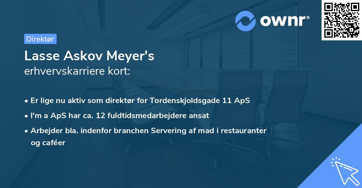 Lasse Askov Meyer's erhvervskarriere kort