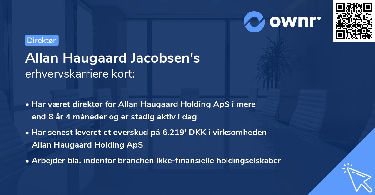 Allan Haugaard Jacobsen's erhvervskarriere kort