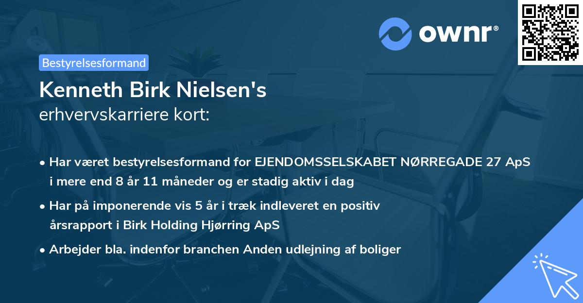 Kenneth Birk Nielsen's erhvervskarriere kort