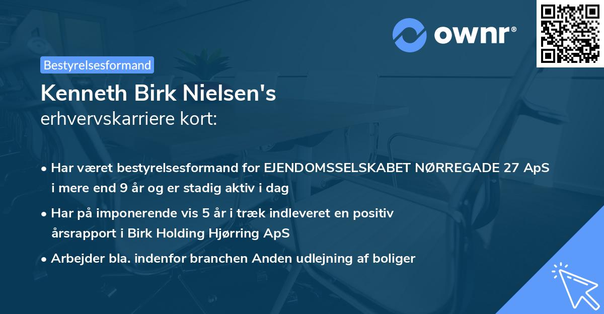 Kenneth Birk Nielsen's erhvervskarriere kort