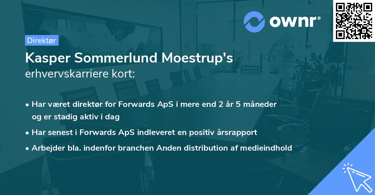 Kasper Sommerlund Moestrup's erhvervskarriere kort