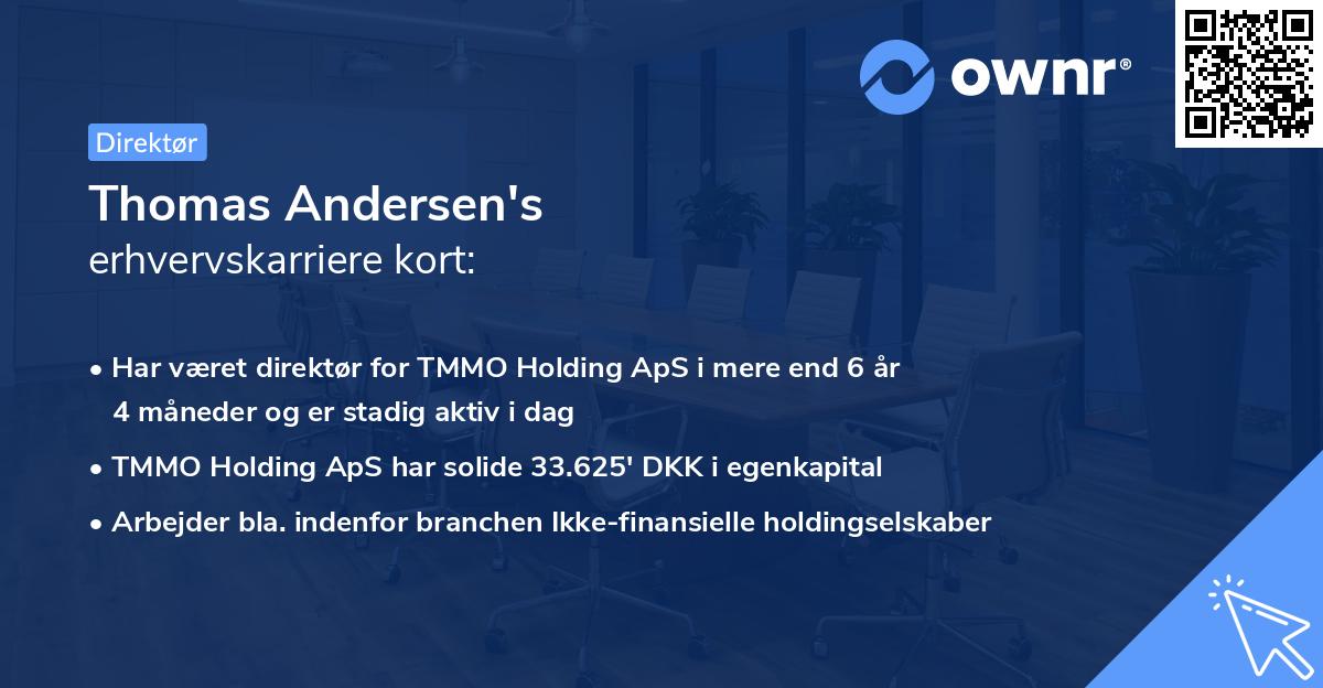Thomas Andersen's erhvervskarriere kort