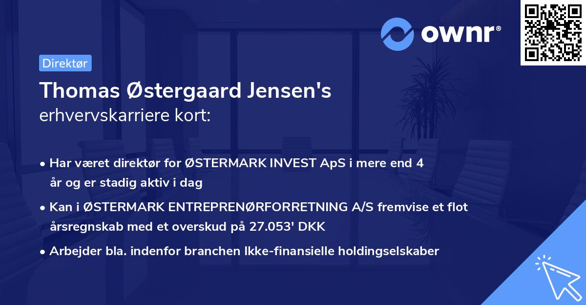 Thomas Østergaard Jensen's erhvervskarriere kort