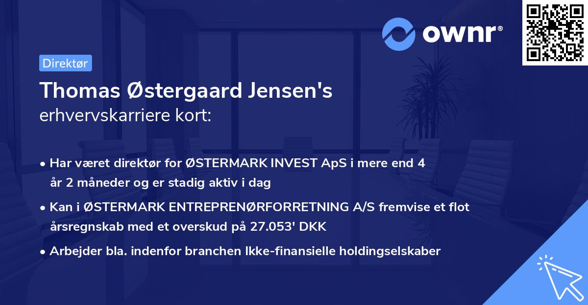 Thomas Østergaard Jensen's erhvervskarriere kort